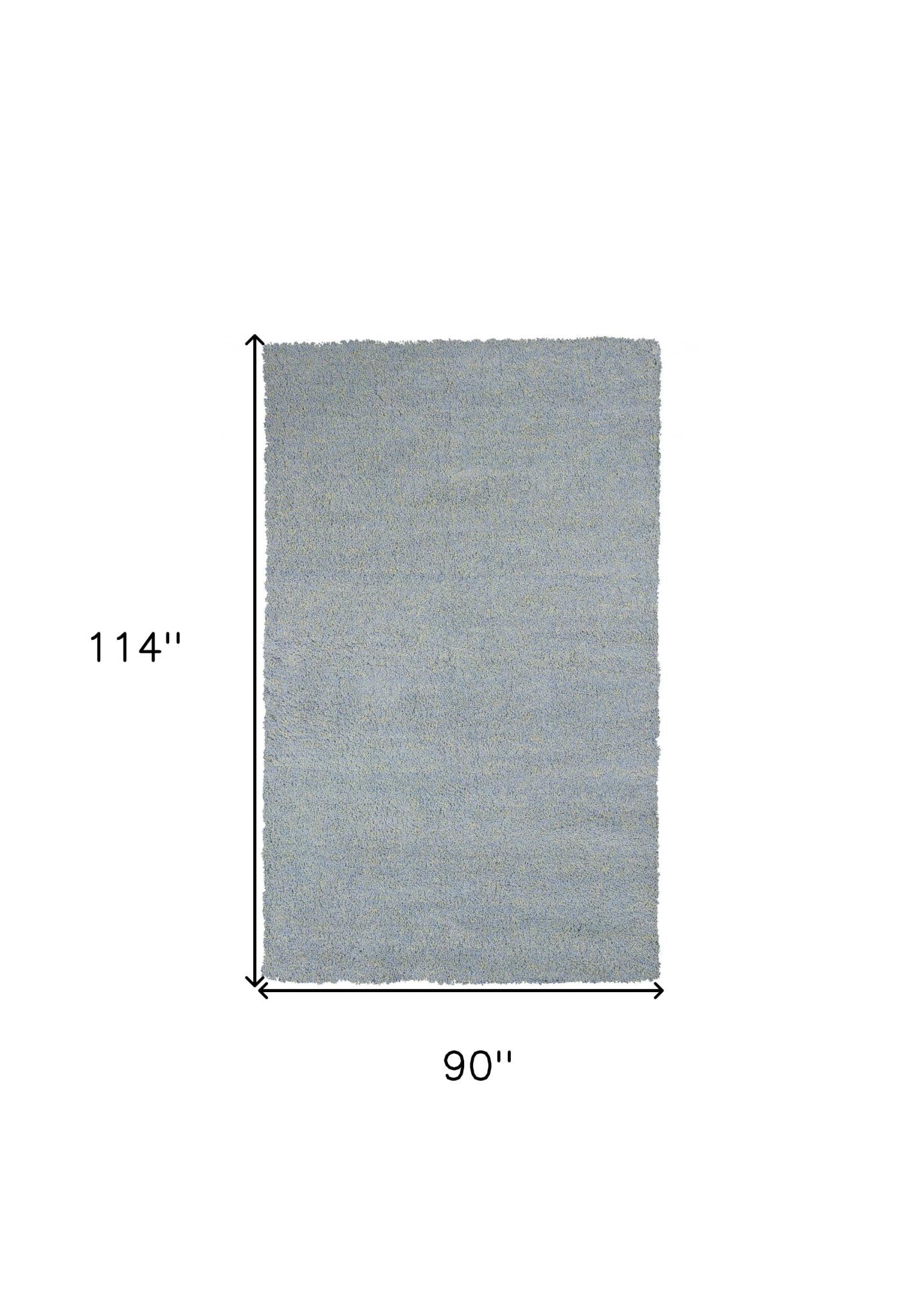 8' X 10' Blue Hand Woven Area Rug