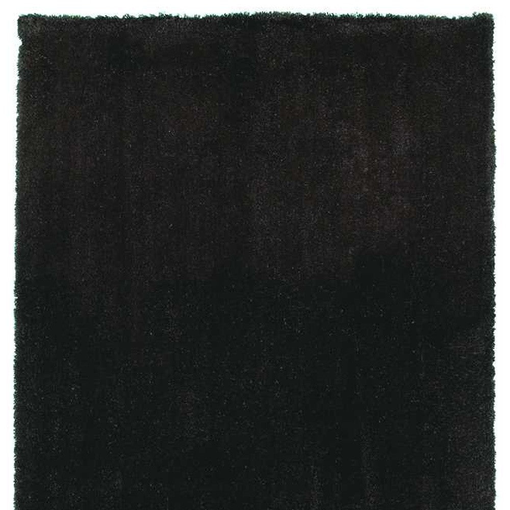 8' X 10' Espresso Shag Hand Woven Area Rug
