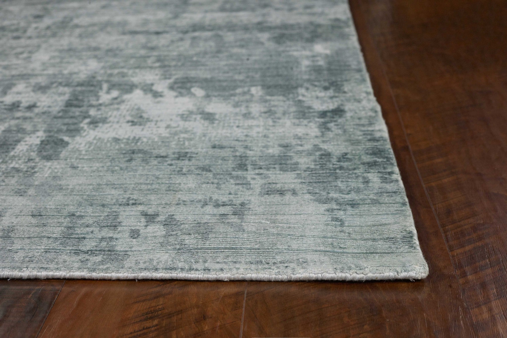 5' X 7' Dark Gray And Light Gray Abstract Hand Loomed Area Rug