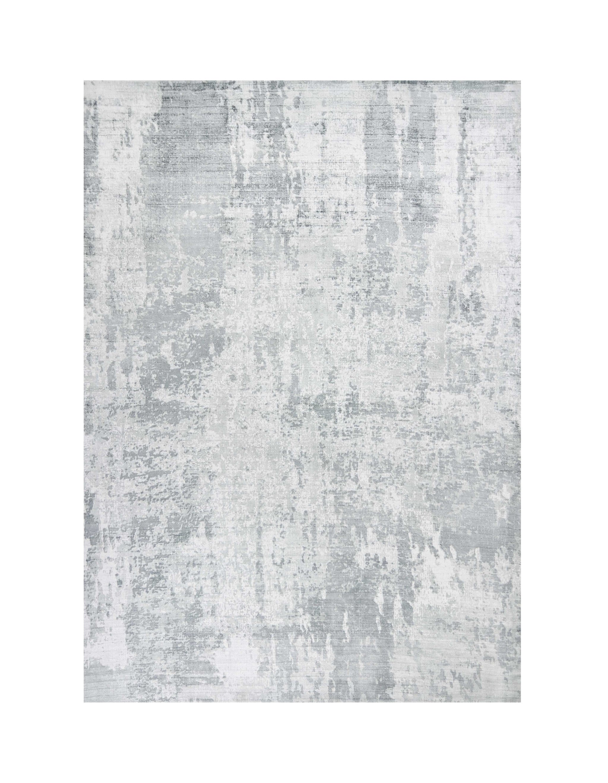 5' X 7' Dark Gray And Light Gray Abstract Hand Loomed Area Rug