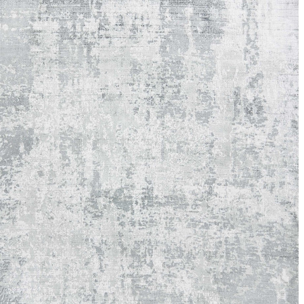 5' X 7' Dark Gray And Light Gray Abstract Hand Loomed Area Rug
