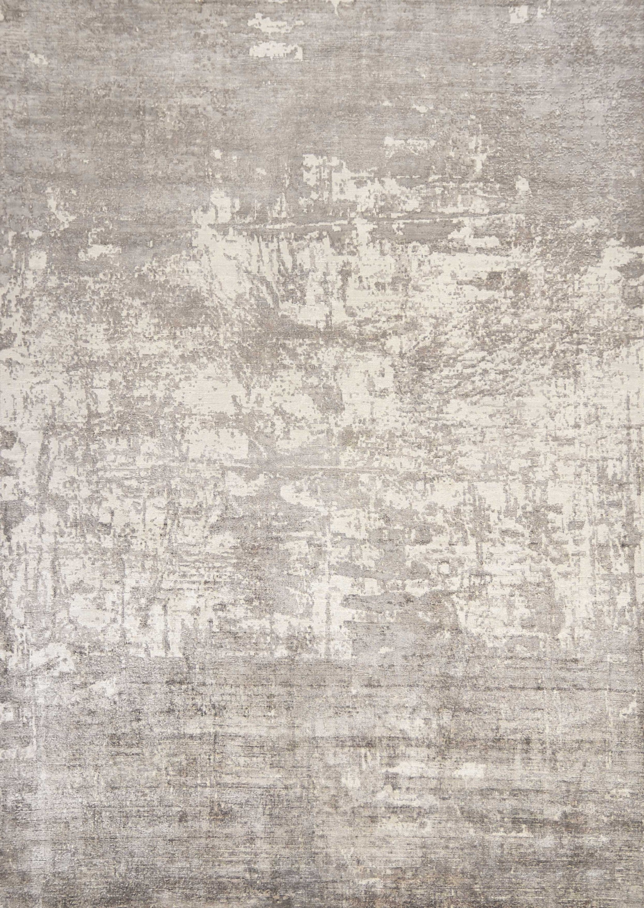 5' X 7' Beige And Ivory Abstract Hand Loomed Area Rug