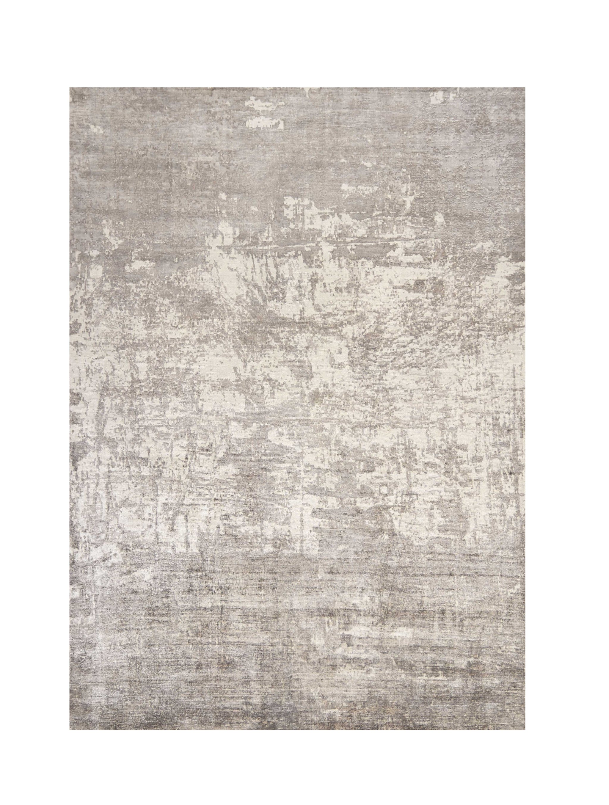5' X 7' Beige And Ivory Abstract Hand Loomed Area Rug