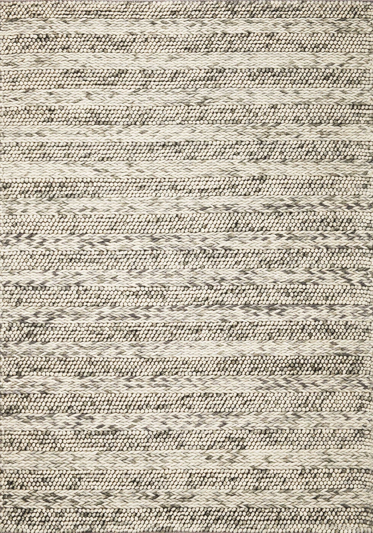 9' X 13' Wool Striped Hand Woven Area Rug