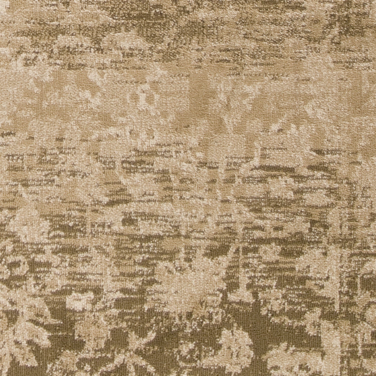 5' X 8' Beige And Tan Floral Medallion Distressed Area Rug