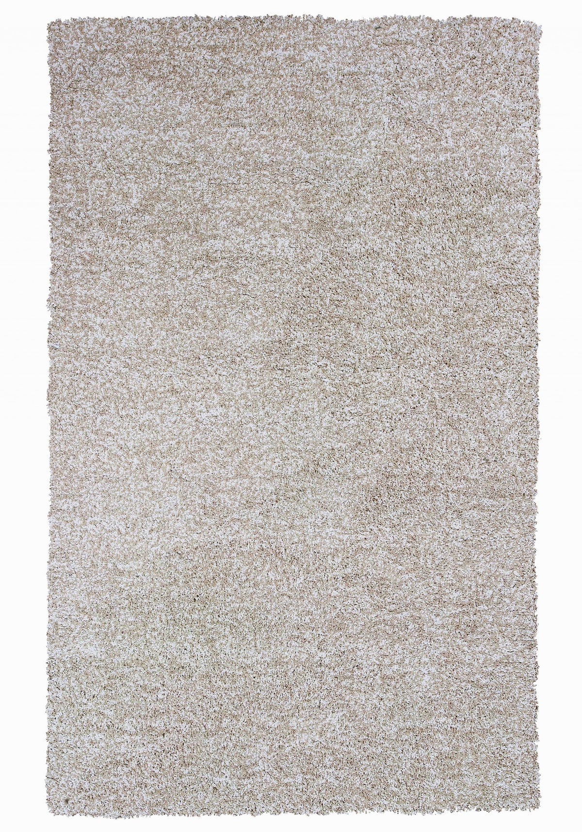 5' X 7' Ivory Shag Hand Woven Area Rug