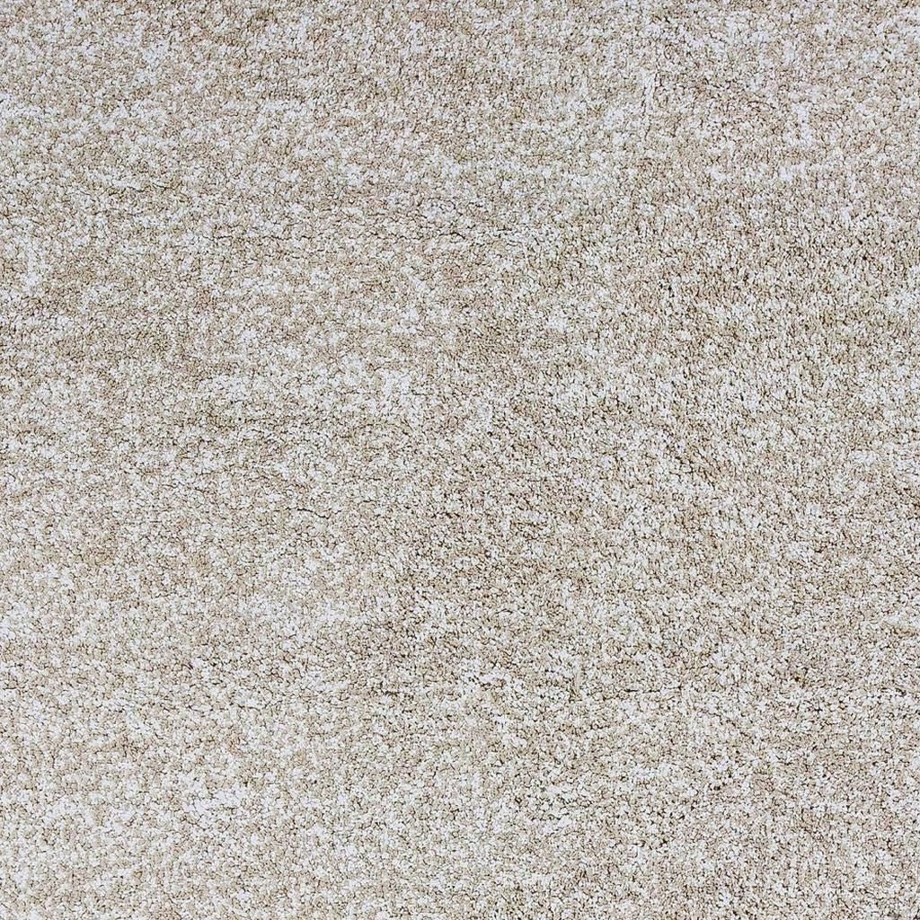 5' X 7' Ivory Shag Hand Woven Area Rug