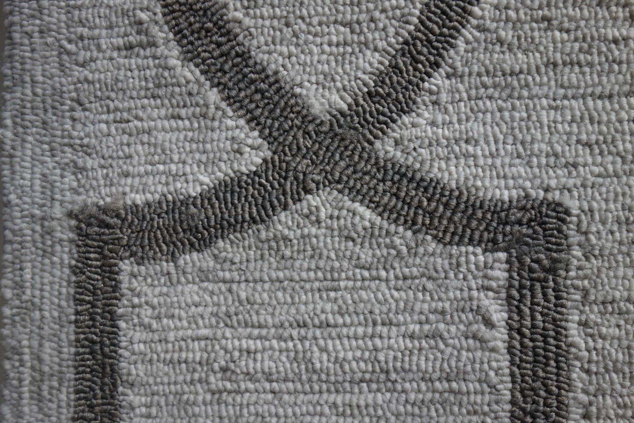5' X 7' Ivory And Brown Geometric Handmade Indoor Outdoor Area Rug