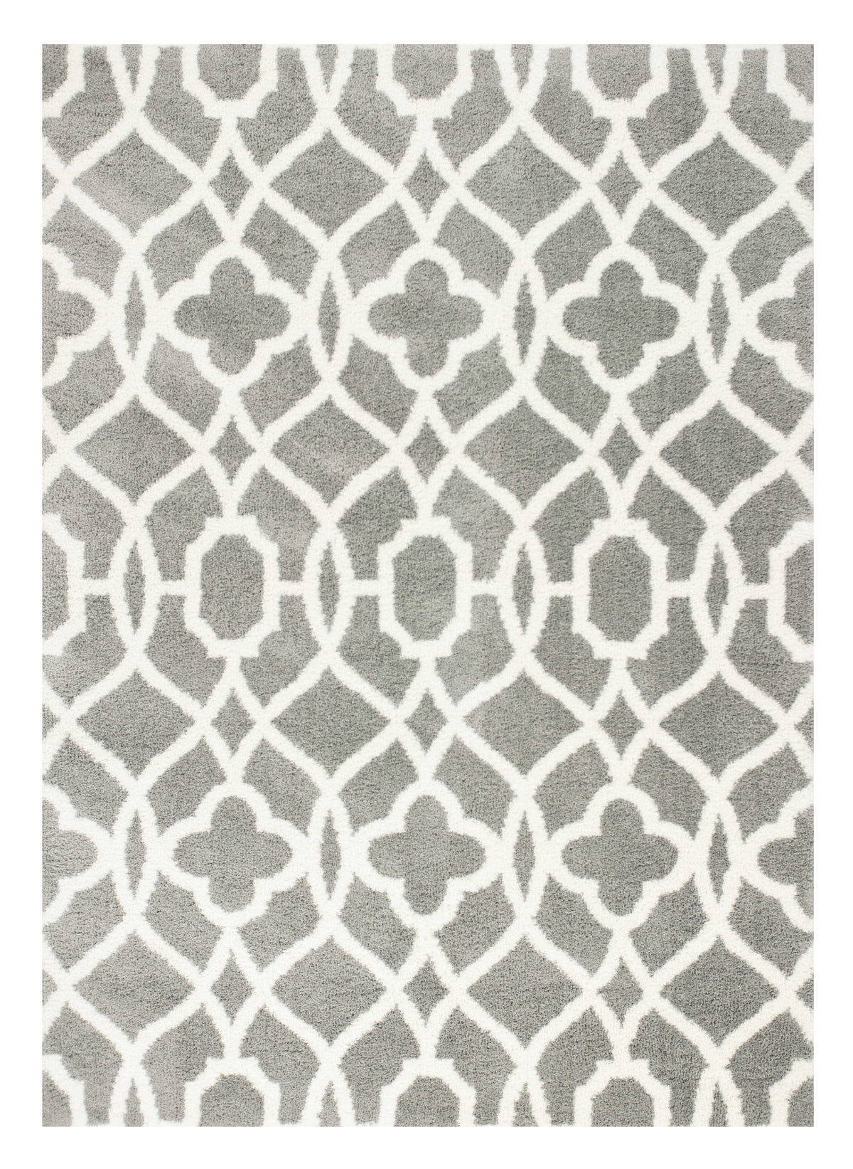 5' X 8' Gray And Ivory Ogee Area Rug