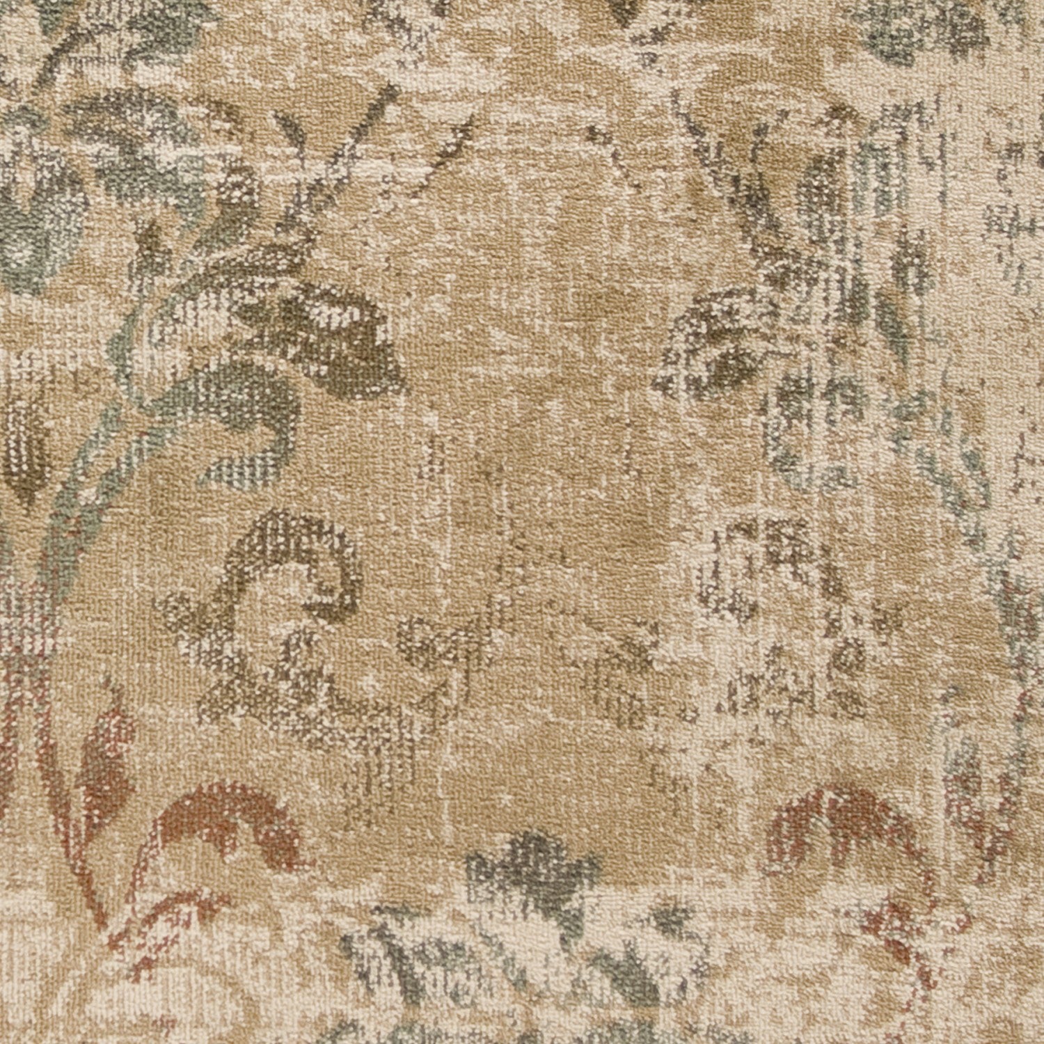 3' X 5' Champagne And Beige Damask Area Rug