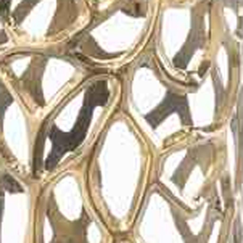 32" Aluminum Gold Twigs Cylinder Floor Vase