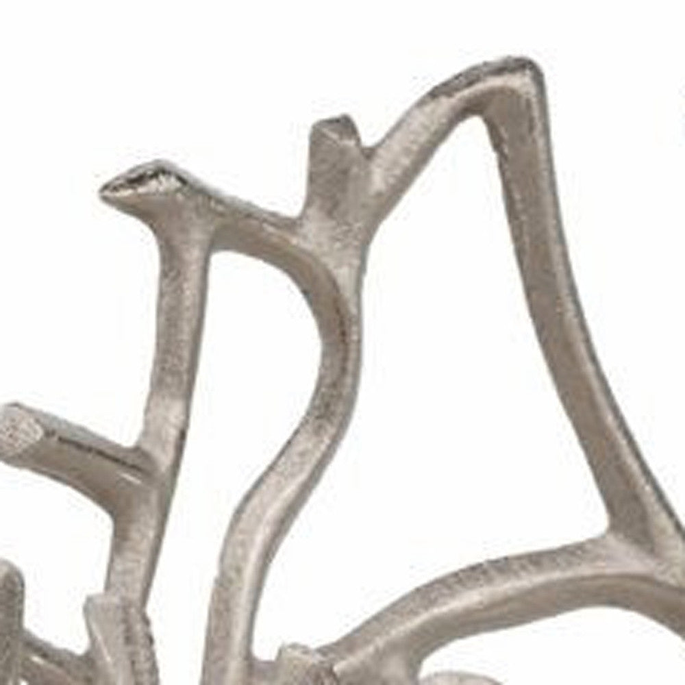 15" Silver Aluminum Twigs Centerpiece Bowl