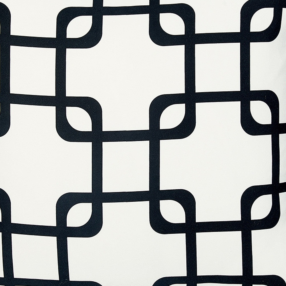 18" Black and White Throw Pillow Cover