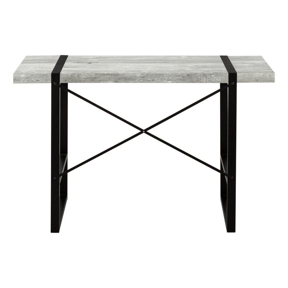 49" Gray and Black Computer Desk