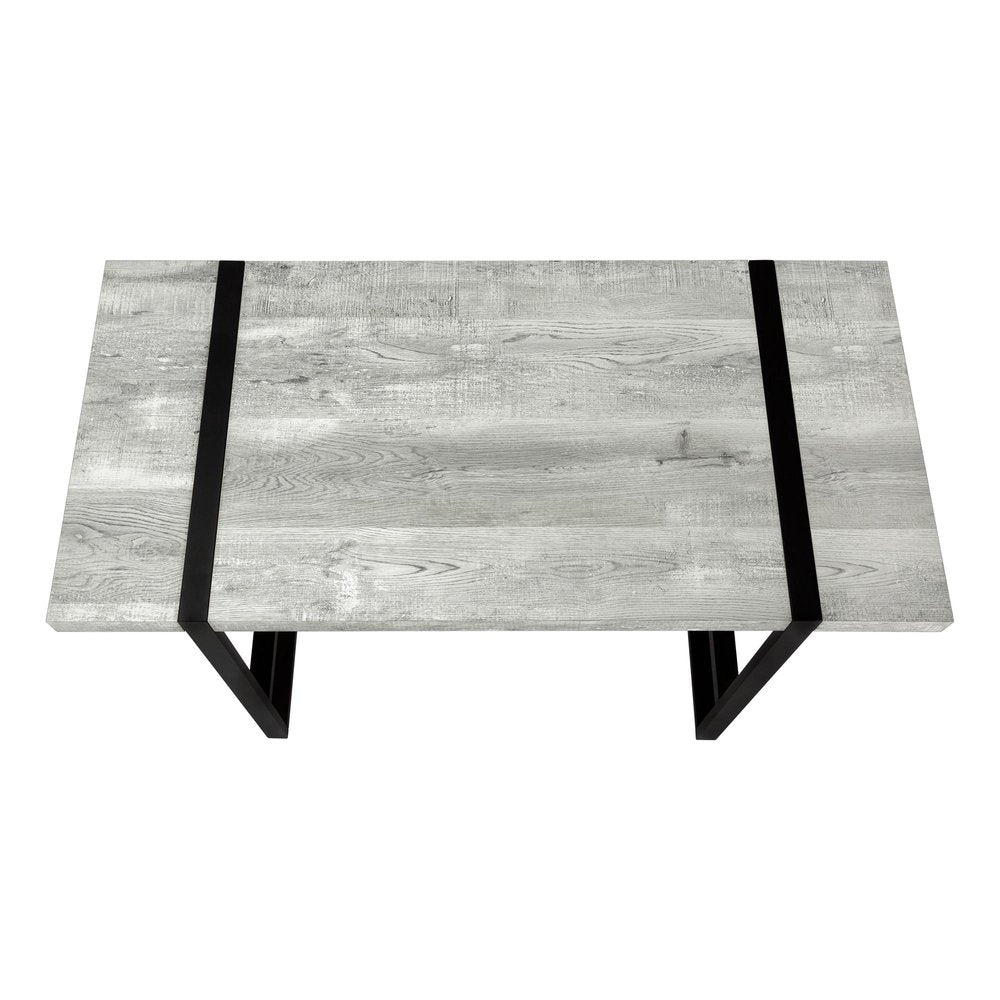 49" Gray and Black Computer Desk