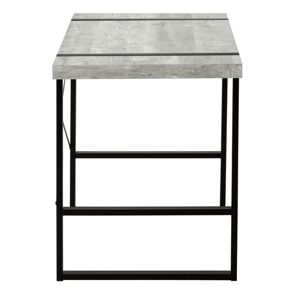49" Gray and Black Computer Desk