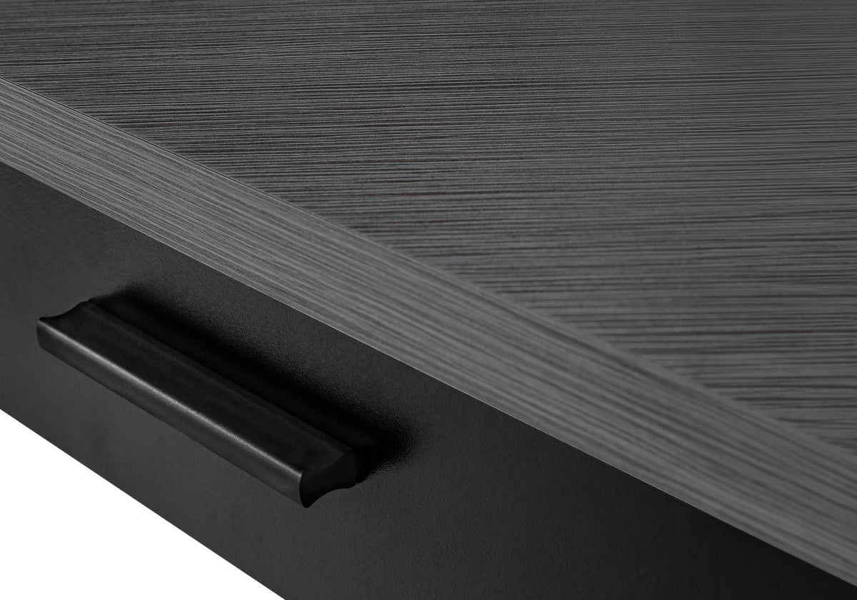 42" Gray and Black Corner Computer Desk