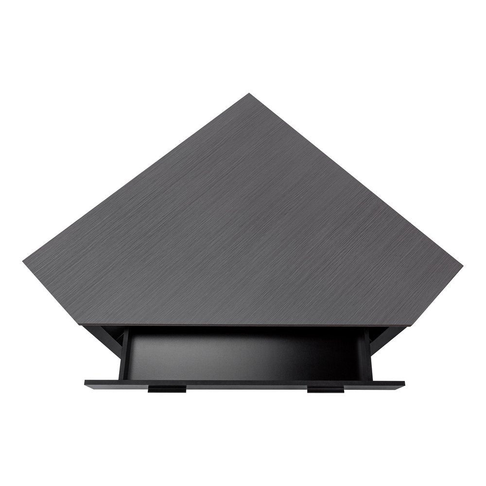 42" Gray and Black Corner Computer Desk