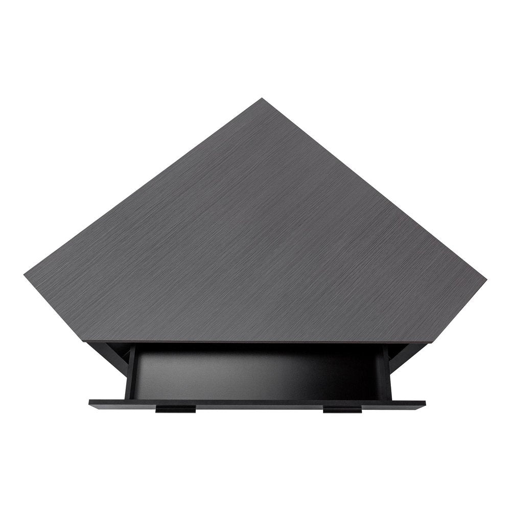 42" Gray and Black Corner Computer Desk