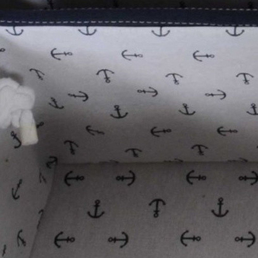 13.5" X 17" X 22.5" Blue Fabric Basket With Bow Decoration Set Of 5