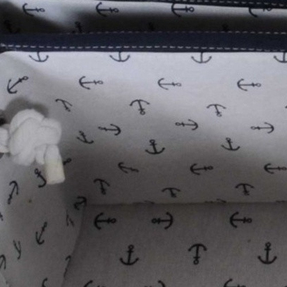 13.5" X 17" X 22.5" Blue Fabric Basket With Bow Decoration Set Of 5