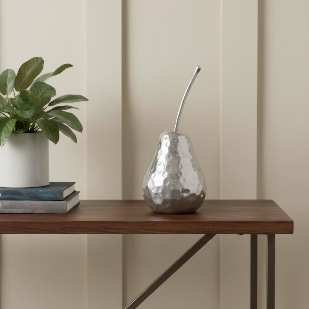 Delicious Hammered Finish Pear Statue