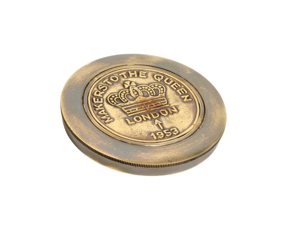 Brass Makers To The Queen Compass With Leather Case