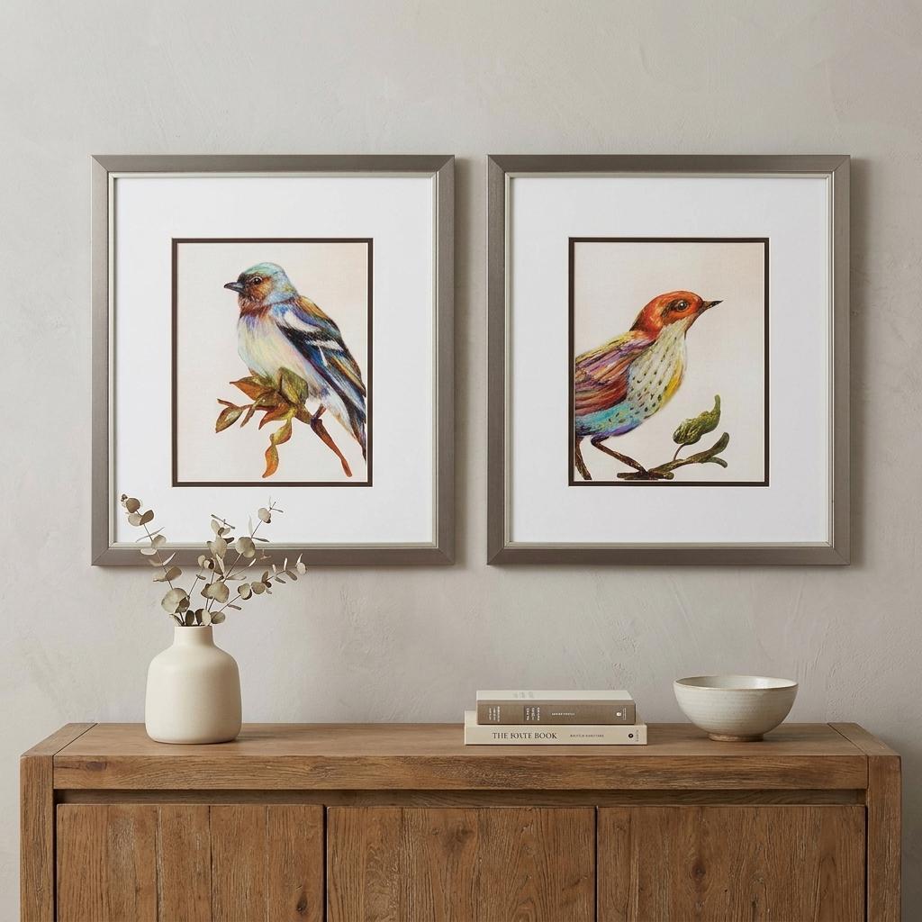 14" X 16" Metallic Bronze Frame Eco Bird (Set Of 2)