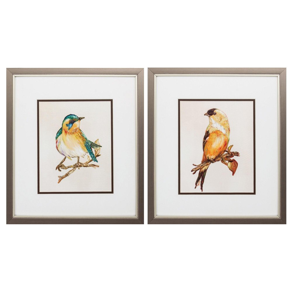 14" X 16" Metallic Bronze Frame Eco Bird (Set Of 2)