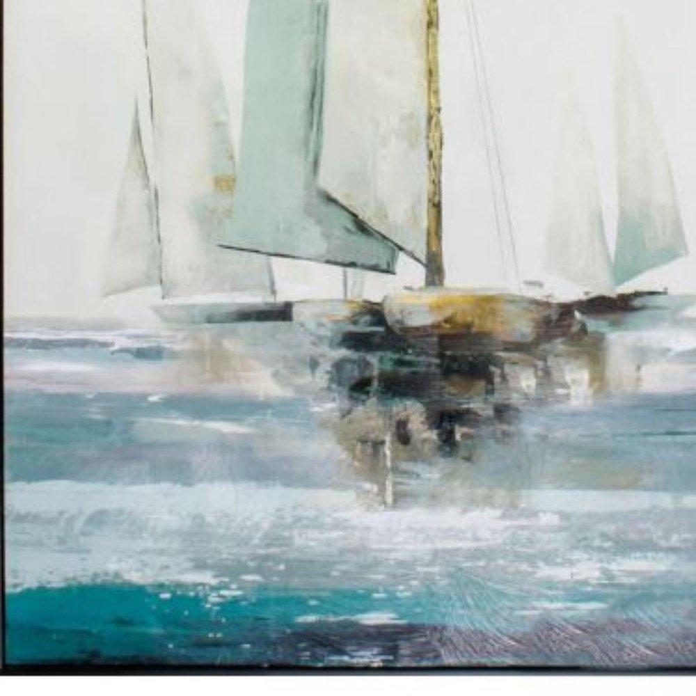 24" X 36" Brown Frame Quiet Boats