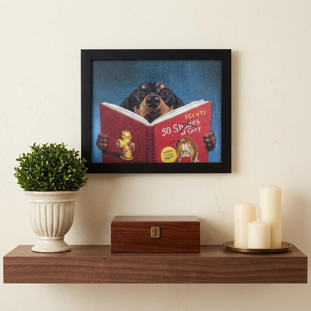 11" X 9" Black Frame 50 Scents Of Gray