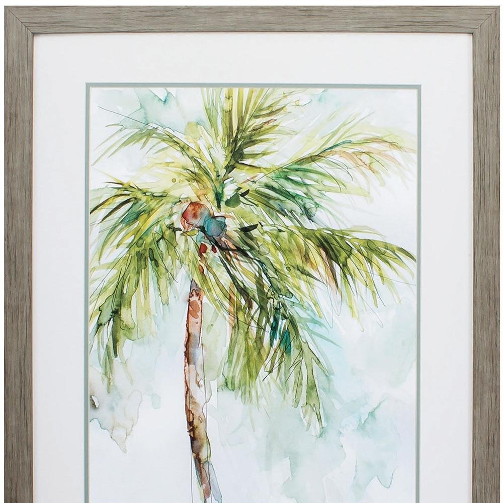 27" X 33" Woodtoned Frame Palm Breezes I