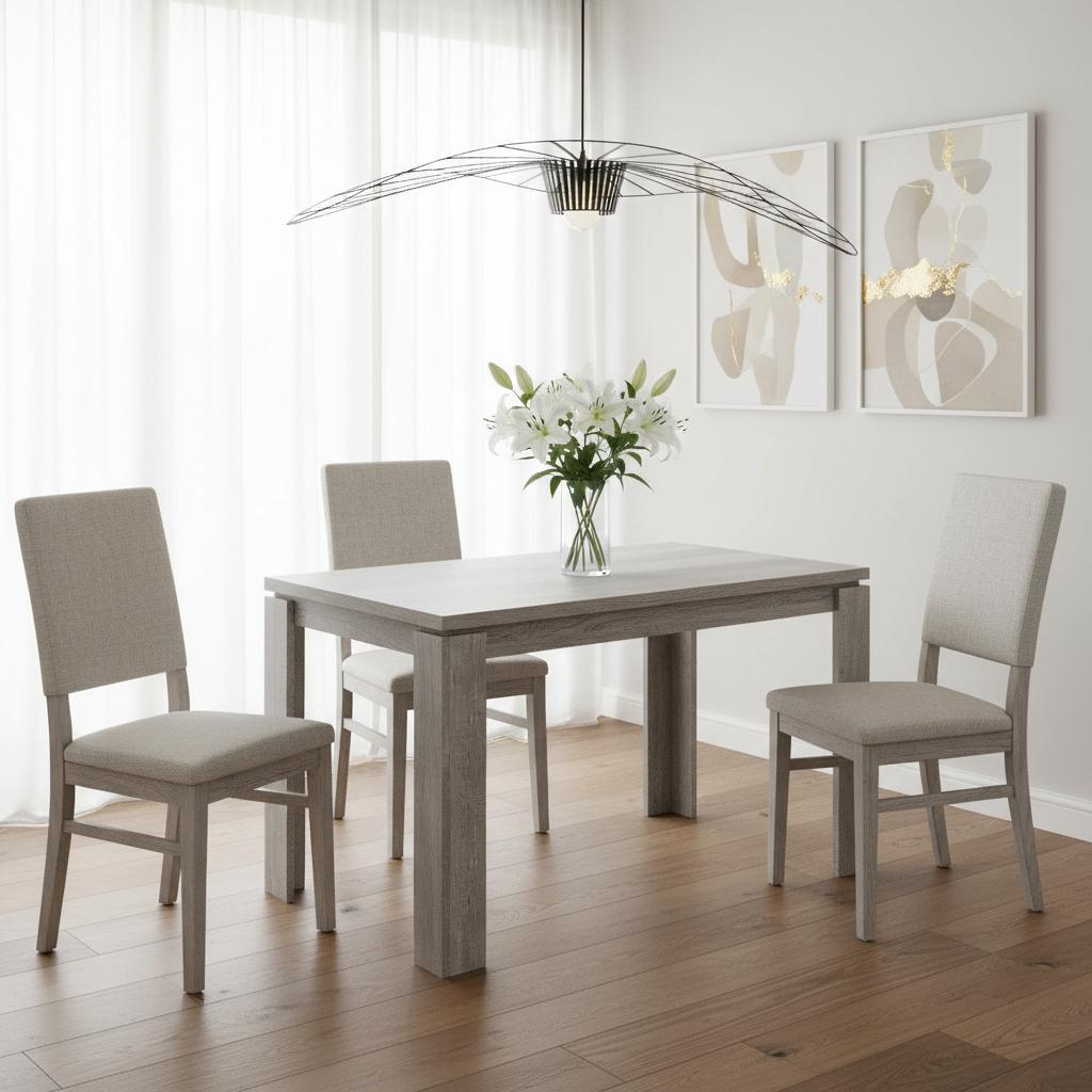 47" Gray Dining Table