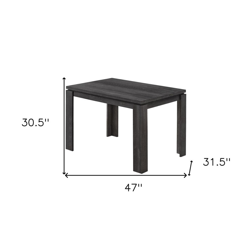 47" Black Dining Table