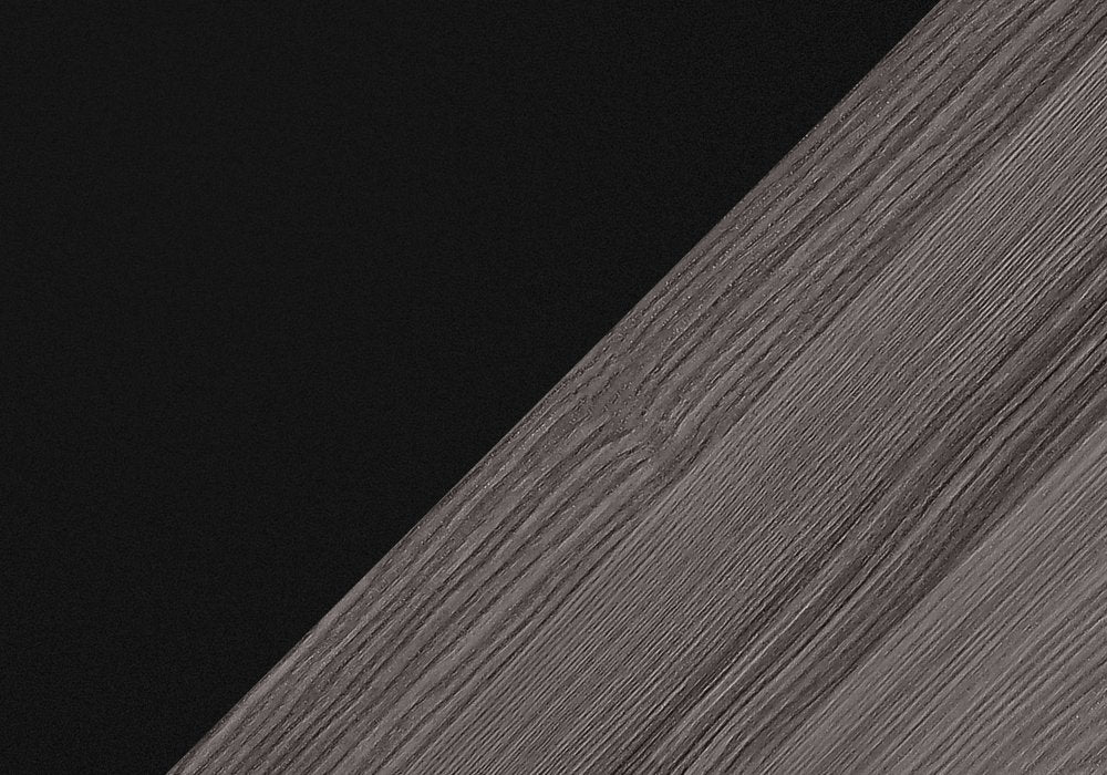 Set of Three 36" Gray And Black Wood Coffee Table With Shelf