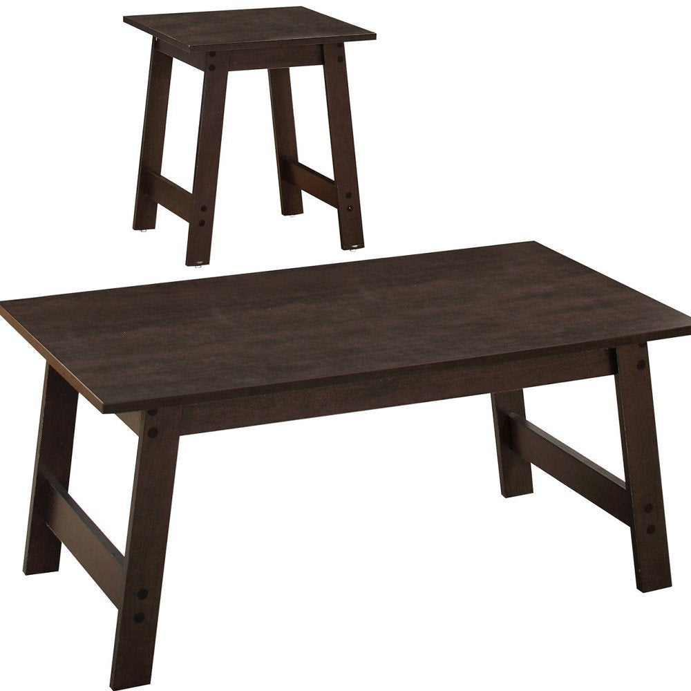 Set of Three 36" Espresso Coffee Table