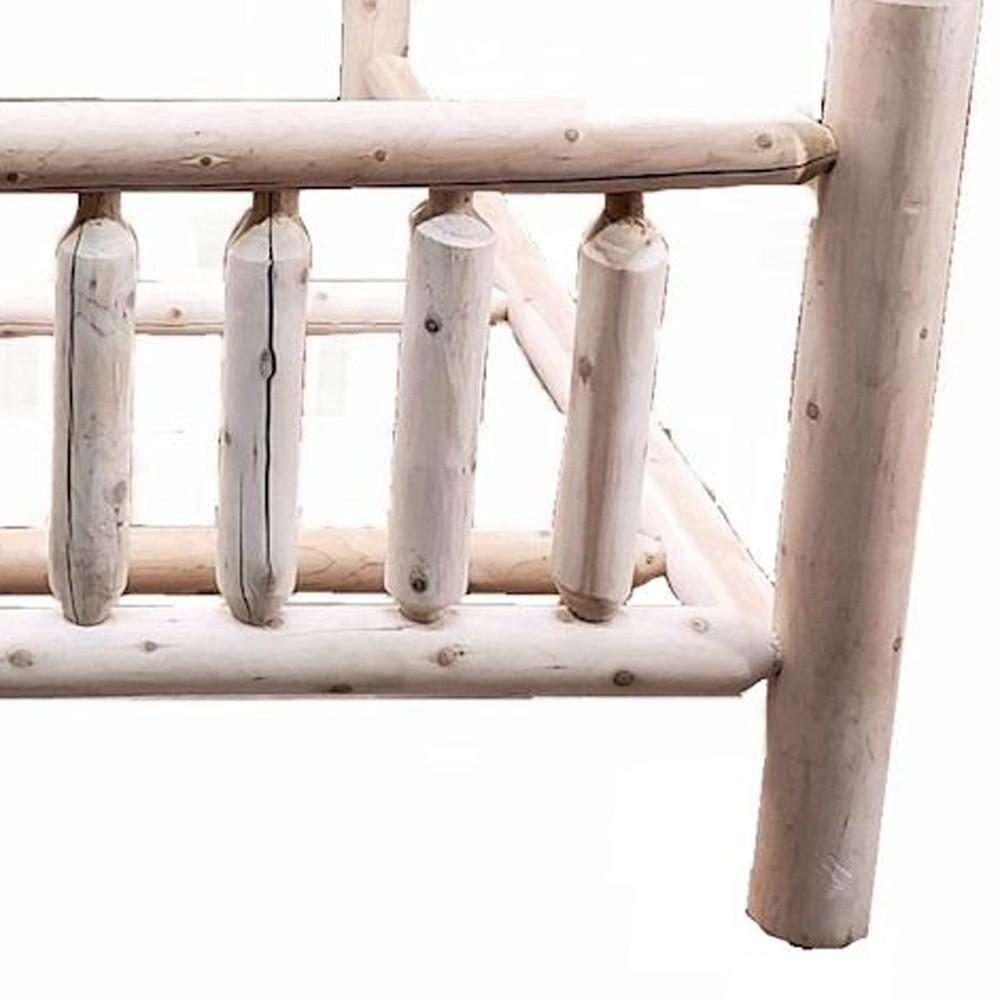 Natural Solid Wood King Bed Frame With No