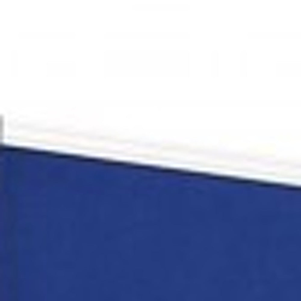 71" Blue Iron Folding Six Panel Screen Room Divider