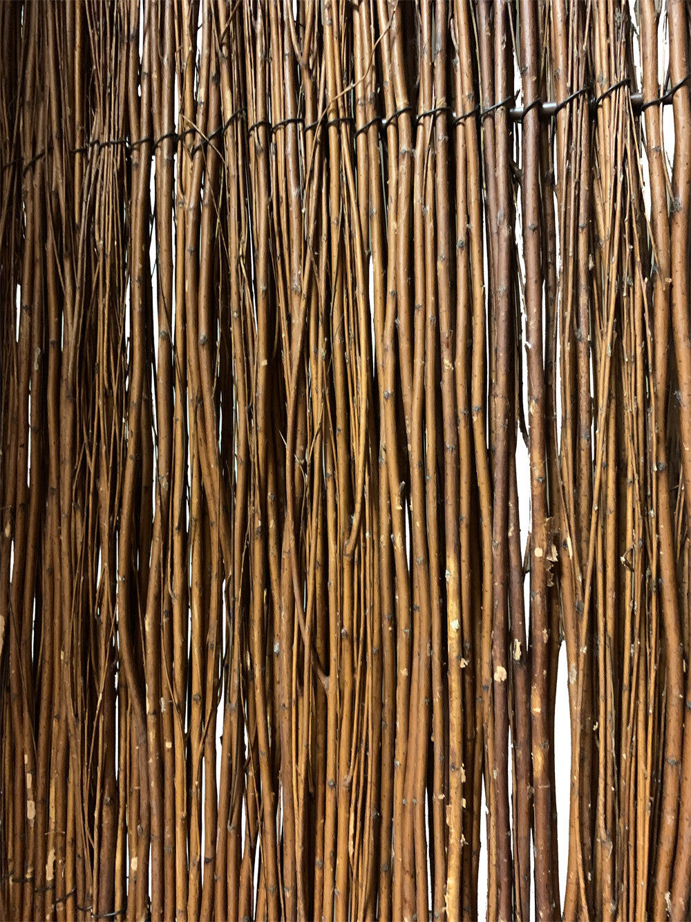 84" Brown Rattan Panel Screen Room Divider