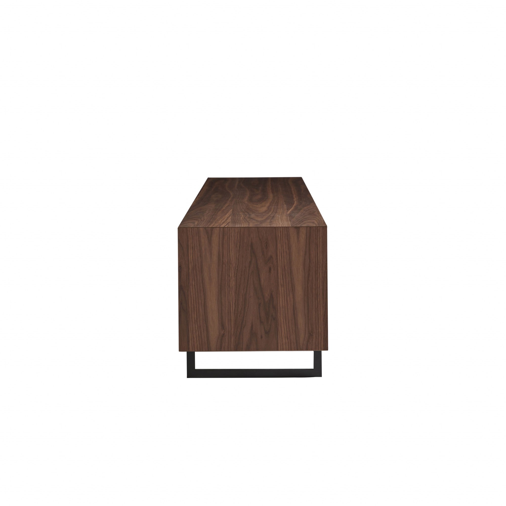 94" Gray Solid and Manufactured Wood Enclosed and Open Storage TV Stand