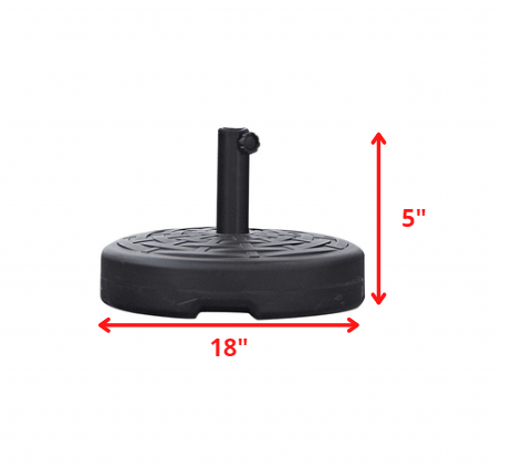 Black Plastic Umbrella Base