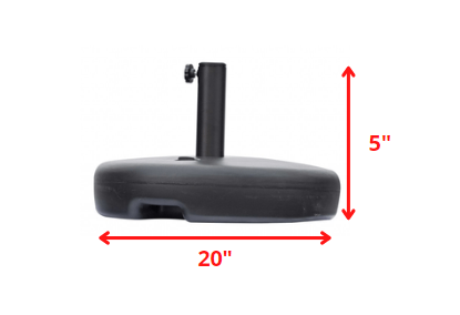 Black Heavy Duty Plastic Umbrella Base