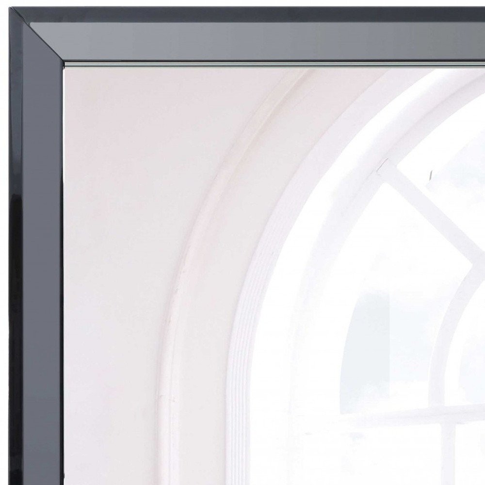 51" Black Wood Framed Accent Mirror