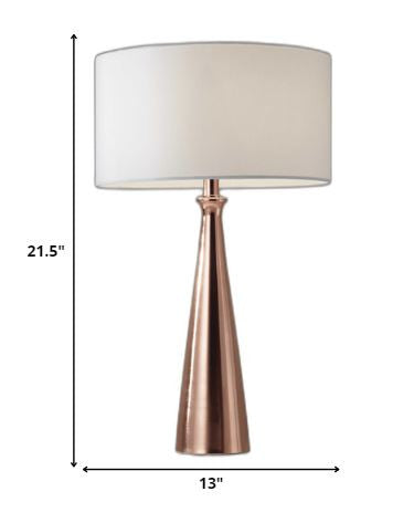 Brushed Steel Metal Finish Tapered Basectable Lamp