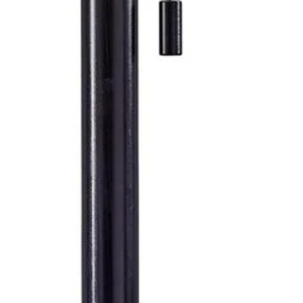 22" Black Table Lamp With Drum Shade