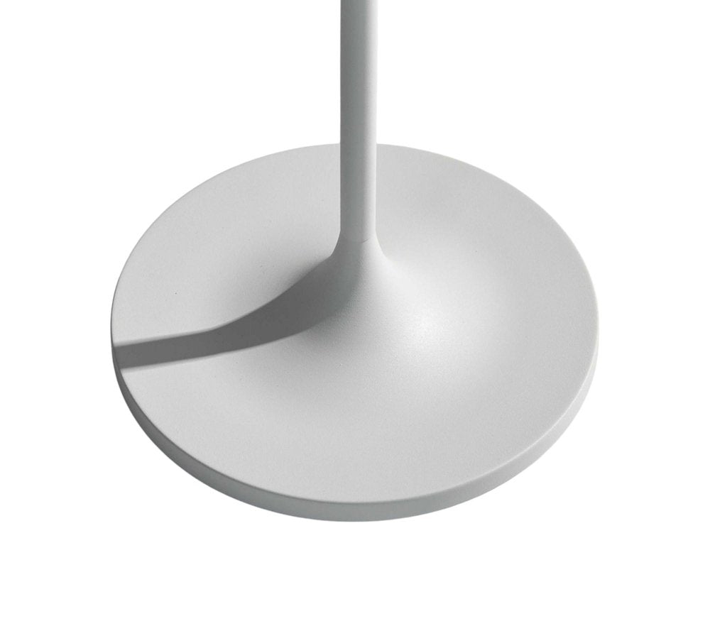 60" White Floor Lamp With White Fabric Drum Shade