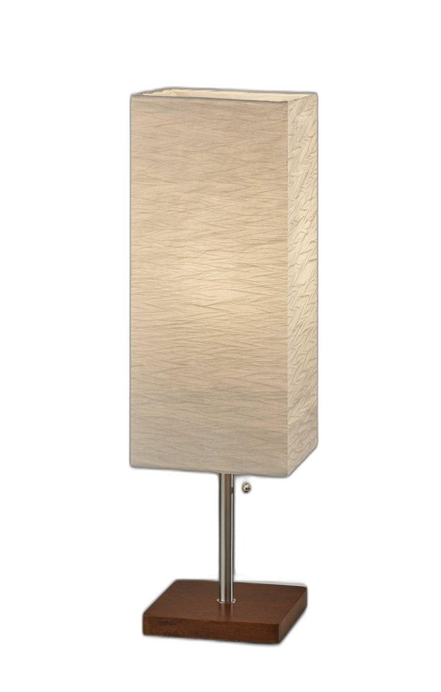 26" Brown Bedside Lamp With Square Shade