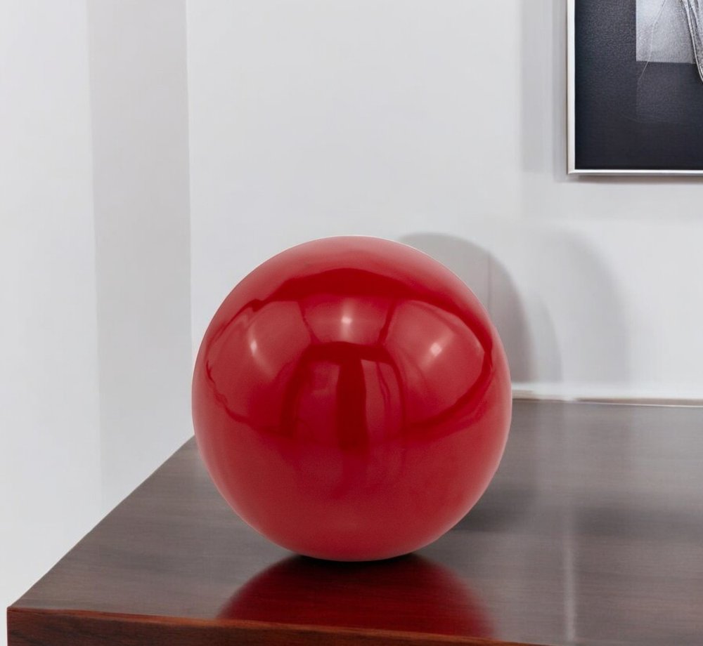 4" Blue Aluminum Decorative Orb Tabletop Sculpture