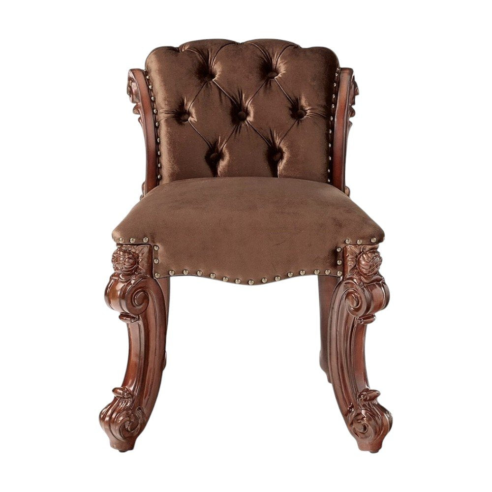 18" Solid Manufactured Wood and Fabric Bar Chair