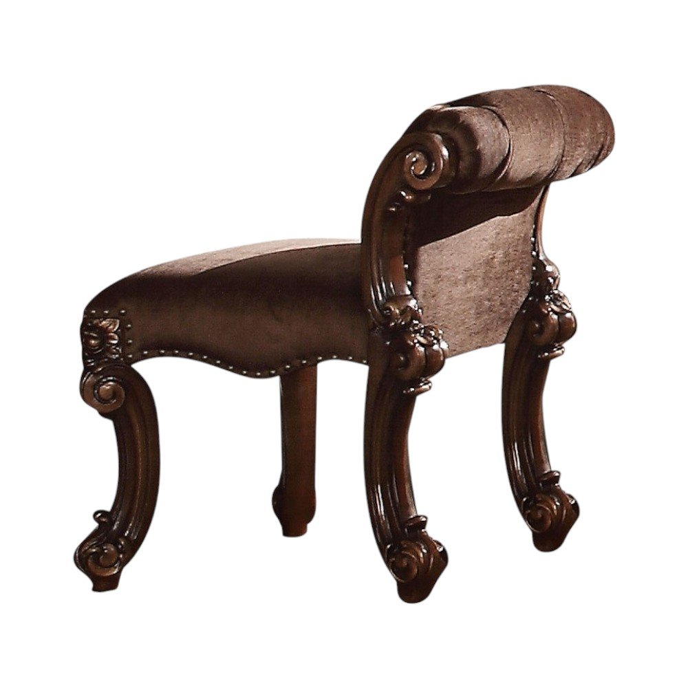 18" Solid Manufactured Wood and Fabric Bar Chair